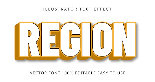 Region Editable Text Effect