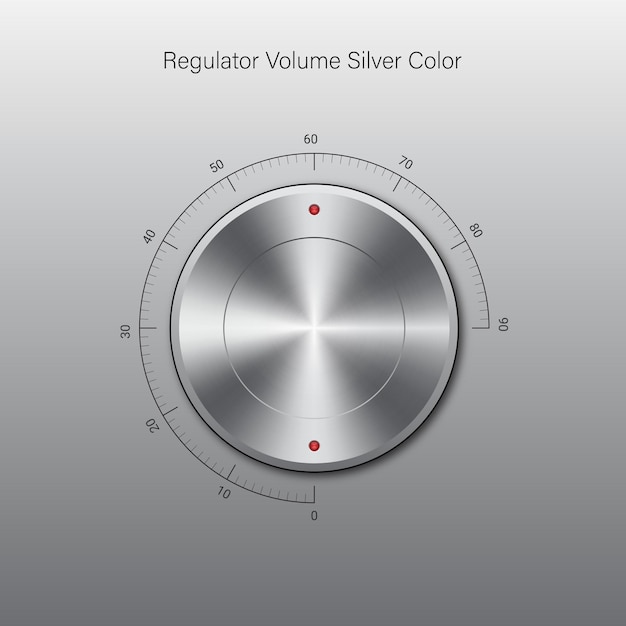 Regulator Volume silver color with number bar