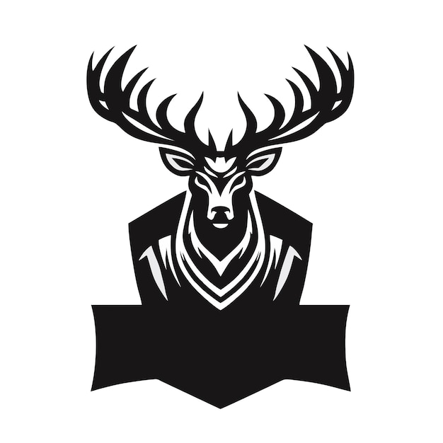 Reindeer sport logo icon design illustration