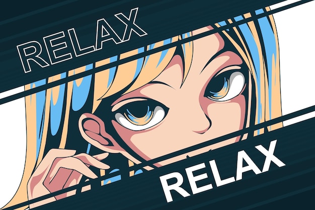 relax anime comic manga style