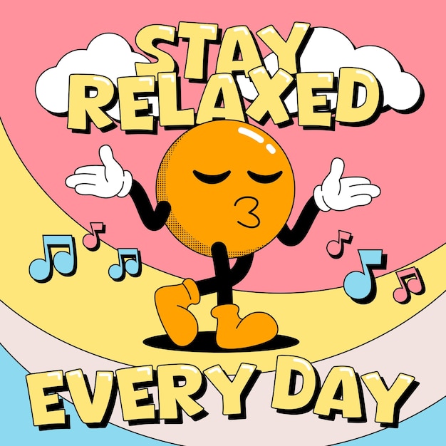 Relax Emoji Cartoon