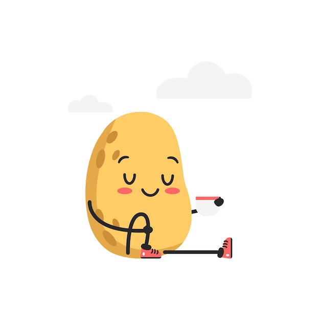 Relaxed Potato Sticker