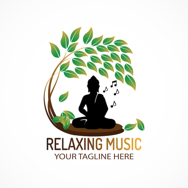 Relaxing music logo template design