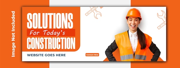 Reliable Construction ads promotional Cover design