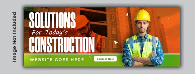 Reliable Construction ads promotional Cover design