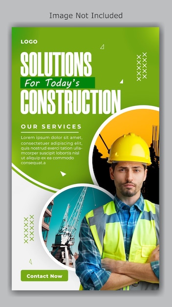 Reliable Construction ads promotional Instagram Story design