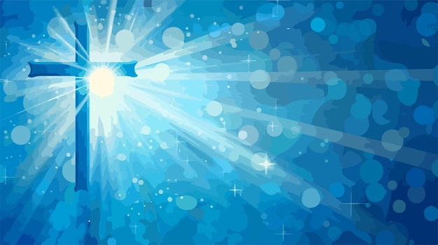 Vector religious design over blue background vector illustration