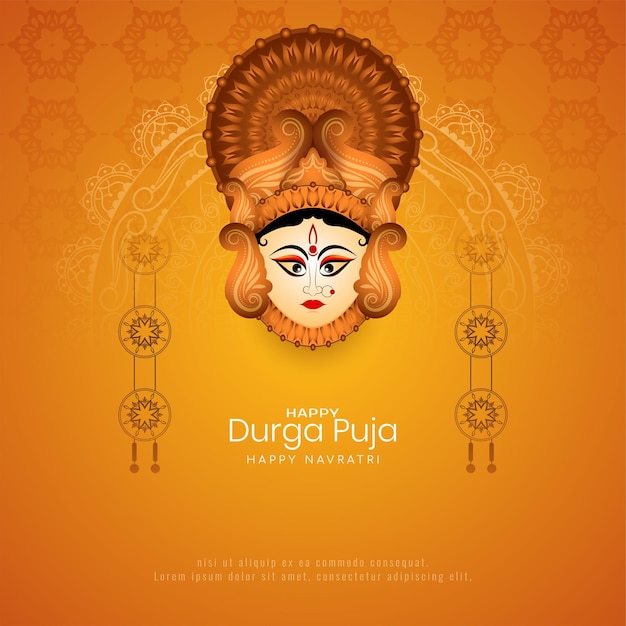 Religious Happy navratri and Durga puja festival celebration background