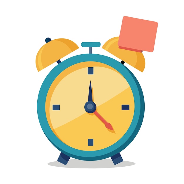 Reminder time deadline stop procrastination or meeting schedule concept alarm clock with blank