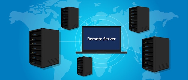 remote server connecting manage computer online world wide anywhere