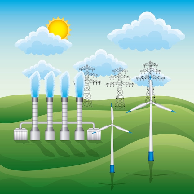 renewable energy vector illustration