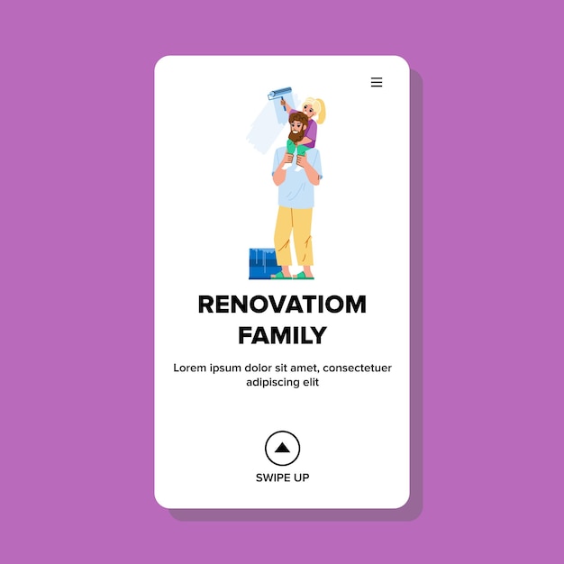 Renovation family vector