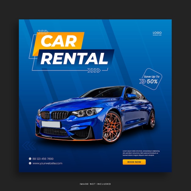 Rent car social media instagram post design