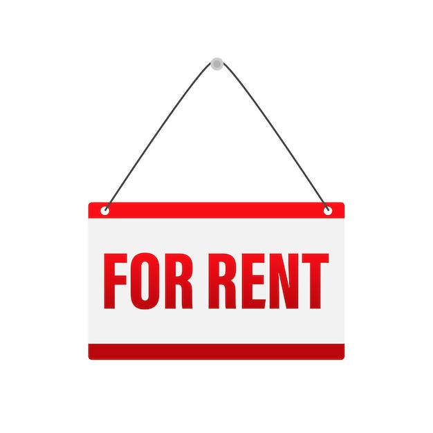 For rent sign design element.