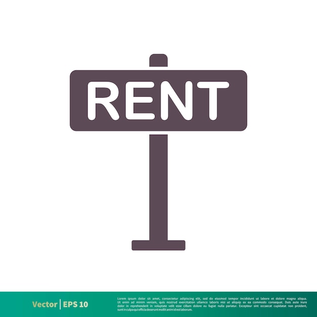 Rent Sign Icon Vector Logo Template Illustration Design Vector EPS 10