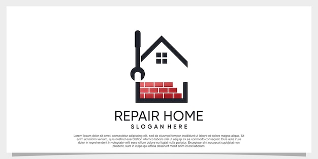 Repair Home logo design simple concept Premium Vector Part 3