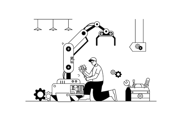 Vector repair of manufacturing machines