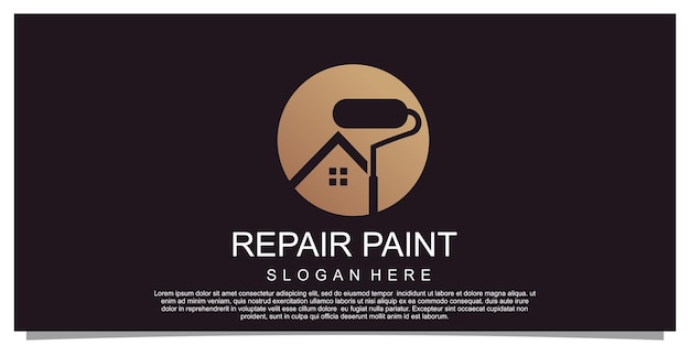 Repair paint and building concept logo design home building construction Premium Vector Part 3