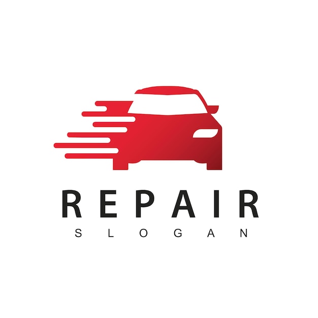 Repair And Service Logo Template Car Garage Design Illustration