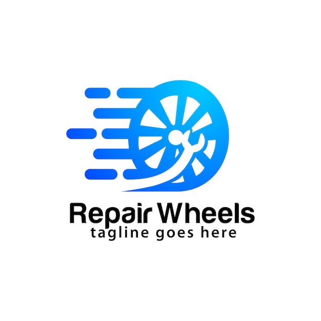 Repair Wheels logo design template