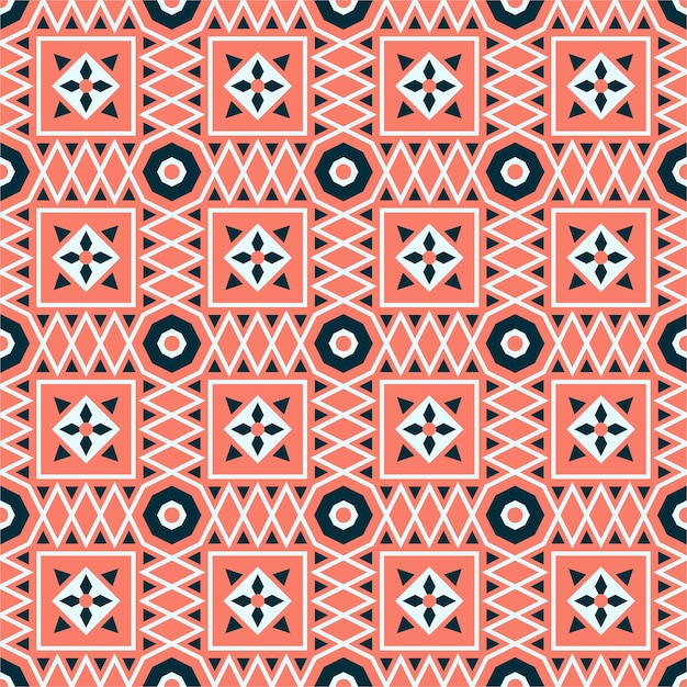 Repeatable geometric pattern and lines with flat design