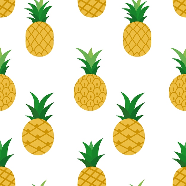 Repeating pattern with cartoon pineapples