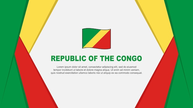 Republic Of The Congo Flag Abstract Background Design Template Republic Of The Congo Independence Day Banner Cartoon Vector Illustration Republic Of The Congo Background