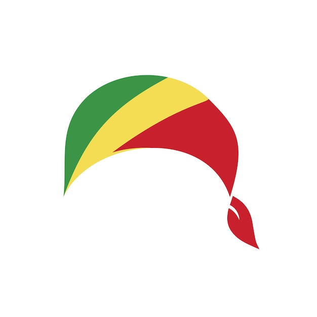 Republic of the Congo flag headband vector