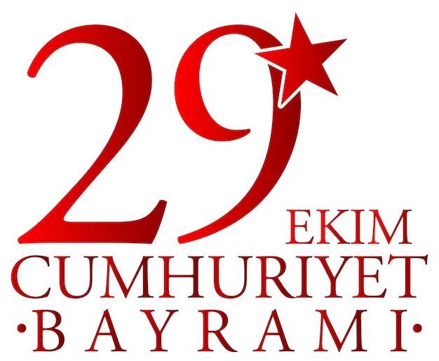 Republic Day of Turkey text design