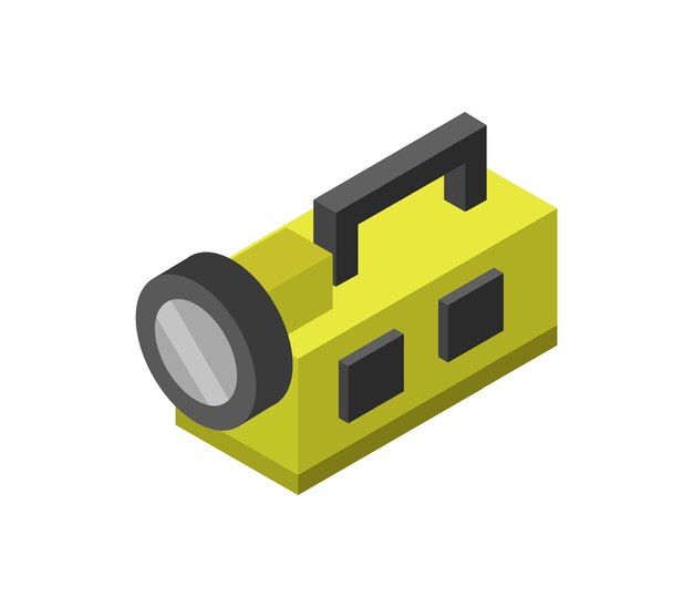 Rescue flashlight isometric