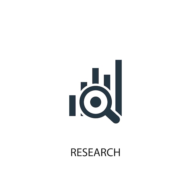 research icon. Simple element illustration. research concept symbol design from analytics, research collection. Can be used for web and mobile.