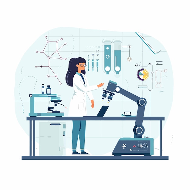 Vector research lab biochemical engineering