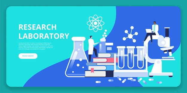 Research laboratory. Scientist working at laboratorium. Man and woman conducting research in a lab.