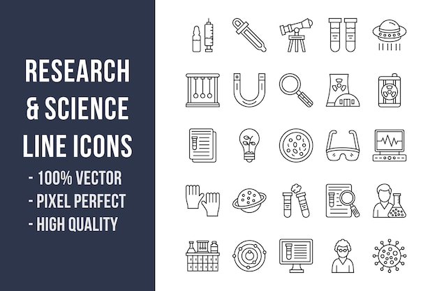 Research and Science Icons