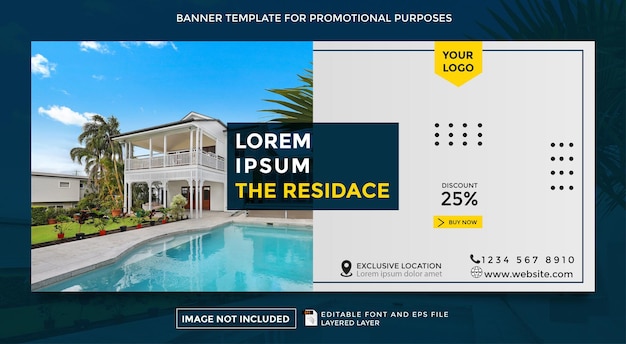 residential area sale promotion banner template