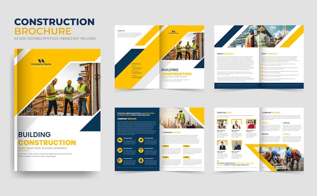 Residential building Construction Brochure Template design and home renovation brochure design