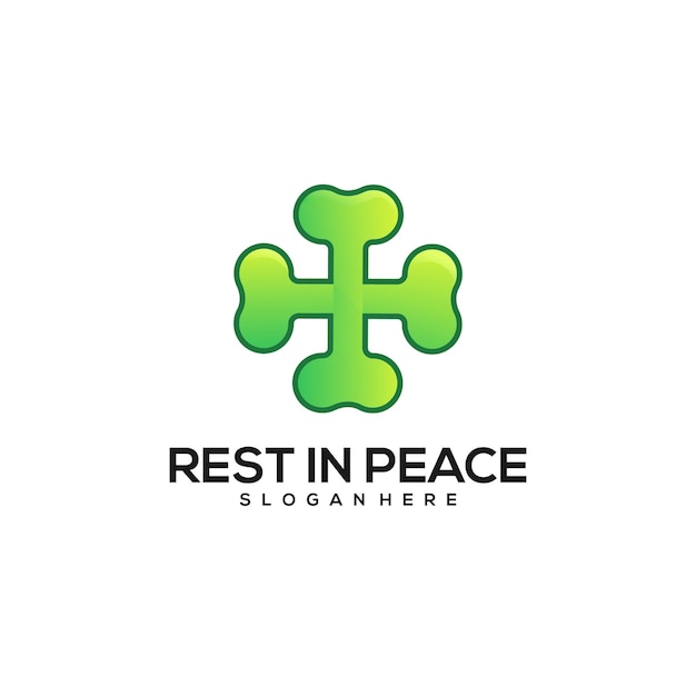 Rest in peace logo colorful gradient