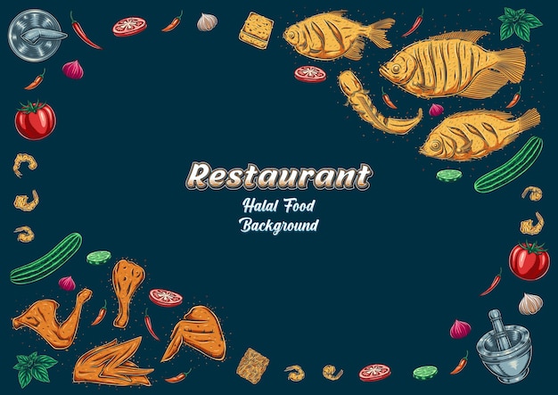 Restaurant banner background