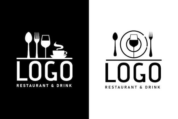 restaurant cafe logo icon design