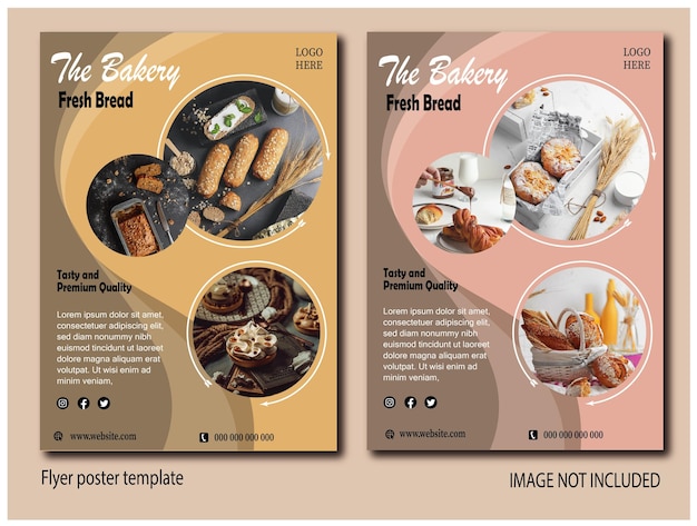 Restaurant flyer template two colour