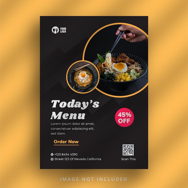 Vector restaurant flyer template