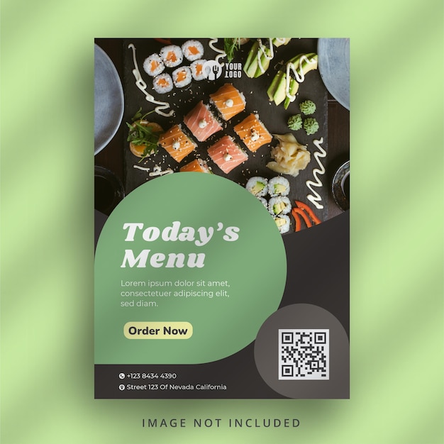 Vector restaurant flyer template