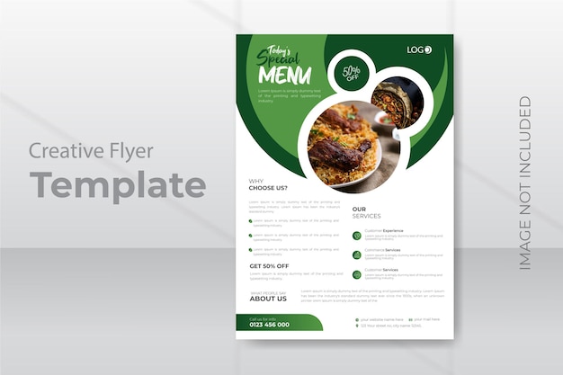 Restaurant food flyer design template