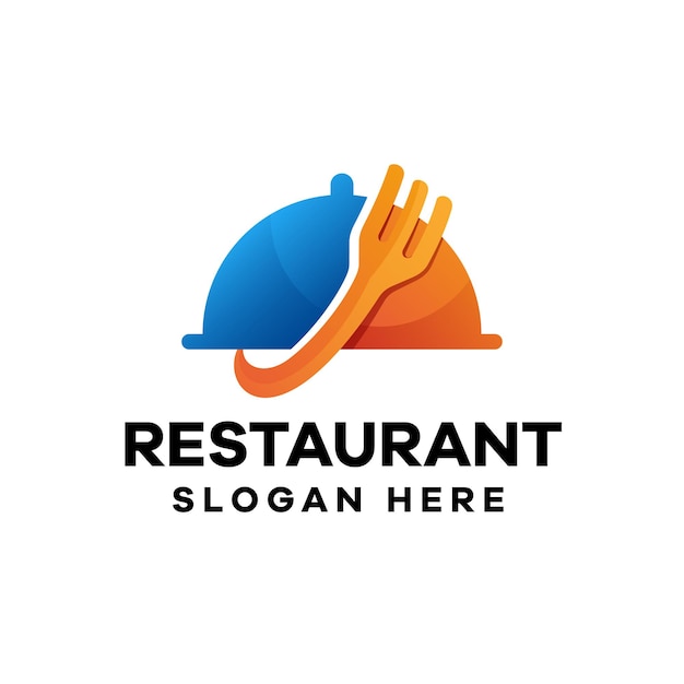 Restaurant Food Gradient Logo Design