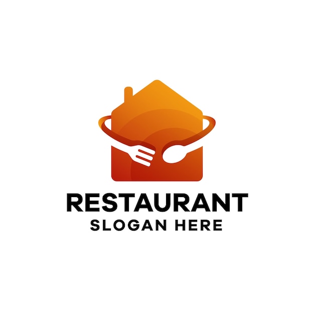 Restaurant Food Gradient Logo Template