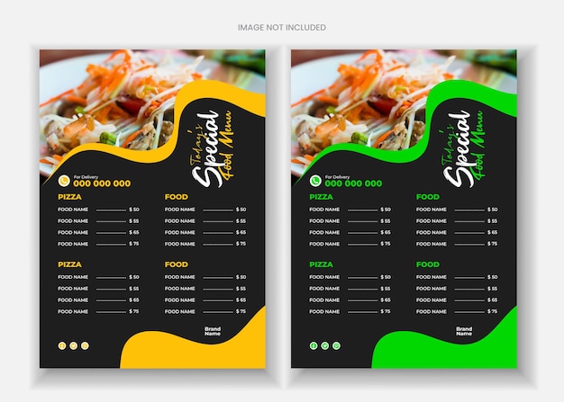 Restaurant Food Menu Design and Flyer Design