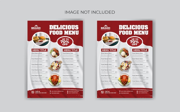 Restaurant Food Menu Design template with advertisementlayout poster flier Background