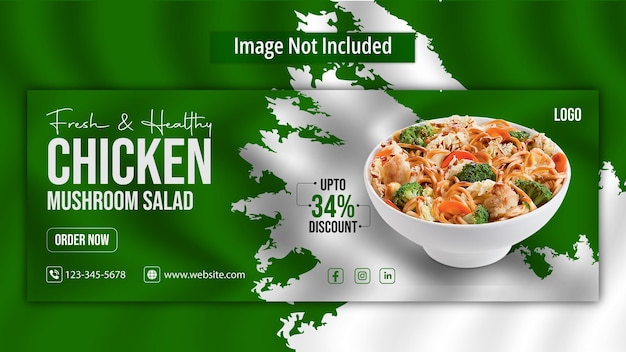 Vector restaurant food menu facebook cover design template