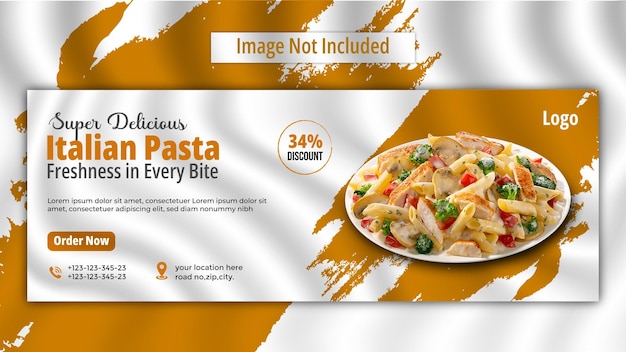 Vector restaurant food menu facebook cover design template