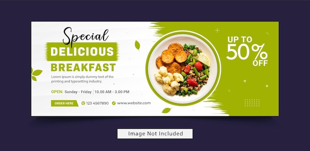 Restaurant Food menu facebook cover and web banner